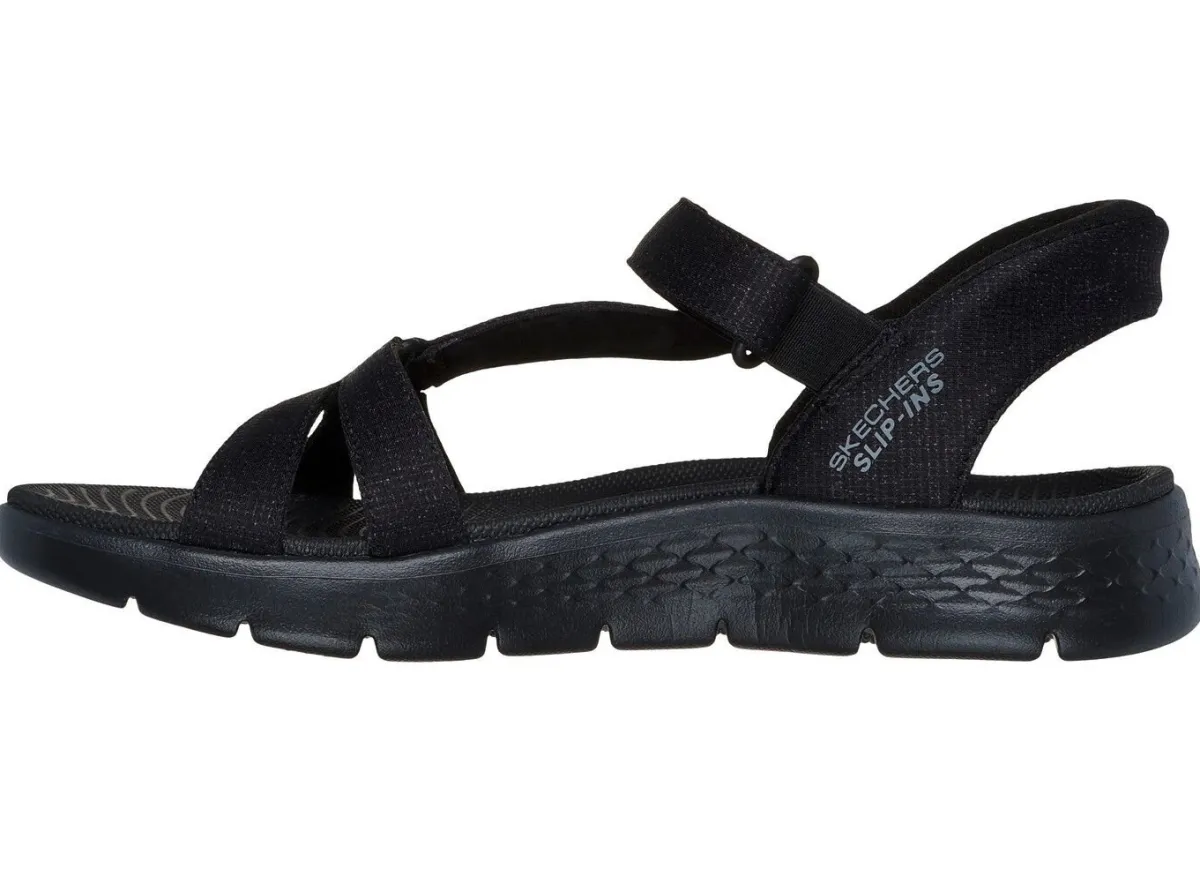Damen Skechers , sportliche Damen-Sandalen, mit geformter Slip-Ins Fersenplatte