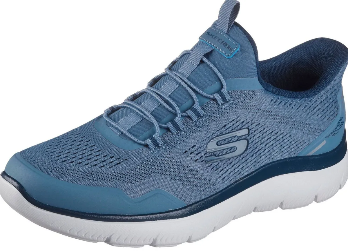 Herren Skechers , sportliche Herren-Sneaker, mit geformter Slip-Ins Fersenplatte