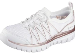 Damen Skechers , trendige Damen-Slipper, aus gestricktem Mesh-Material