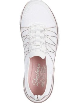 Damen Skechers , trendige Damen-Slipper, aus gestricktem Mesh-Material