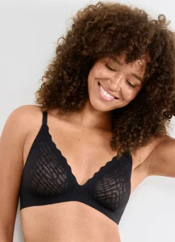 Damen BADER sloggi ZERO Feel-Push-up-BH mit Elastikspitze