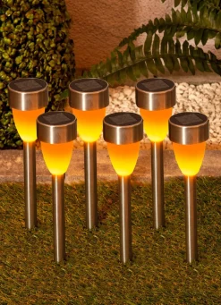 BADER Solarstecker mit Flackereffekt, 6er-Set