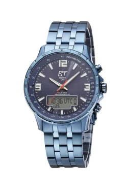 Herren ETT Sportliche Funk-Solar-Herrenuhr