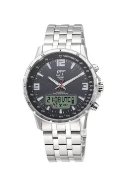 Herren ETT Sportliche Funk-Solar-Herrenuhr