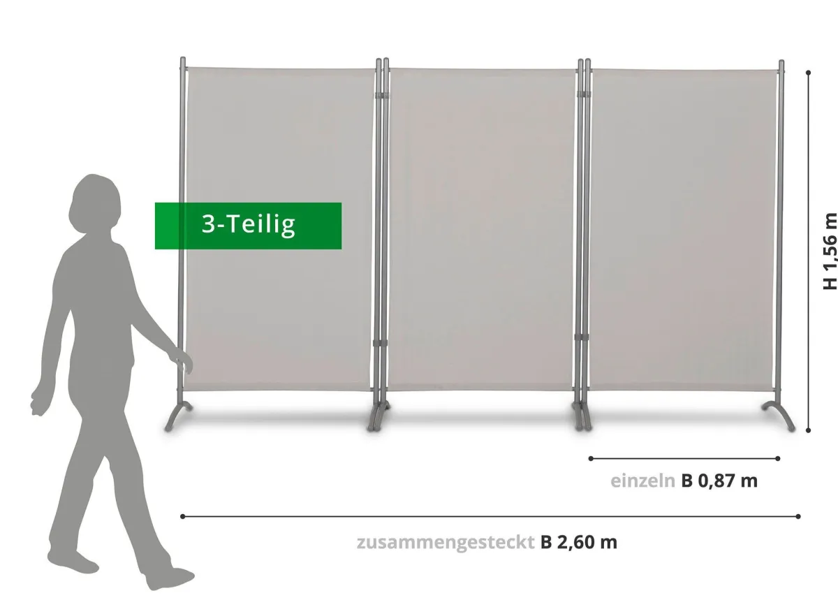 BADER Standfeste Stellwand, 3-teilig