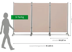 BADER Standfeste Stellwand, 3-teilig