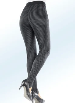 Damen KLAUS MODELLE MADE IN GERMANY Steghose in aktueller Hahnentritt-Dessinierung
