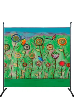 BADER Stellwand mit originellem Blumenmotiv