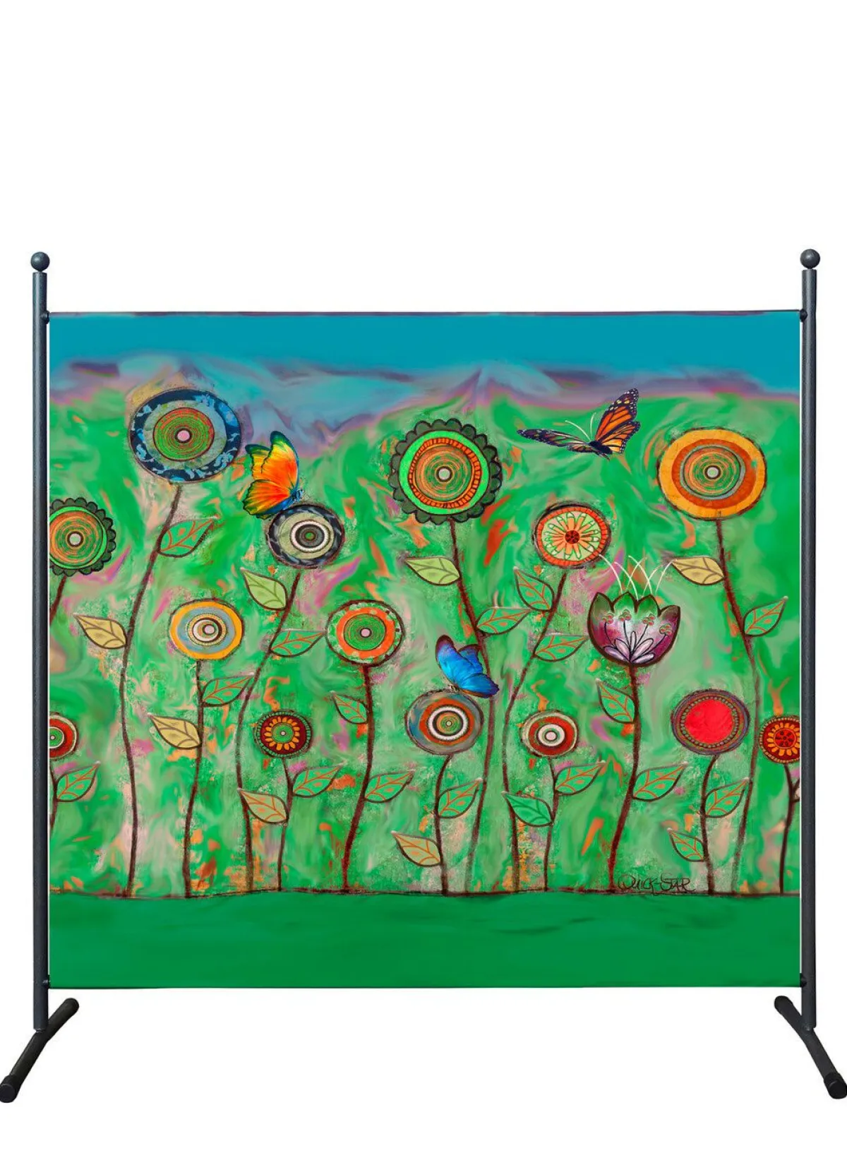 BADER Stellwand mit originellem Blumenmotiv