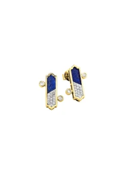 Damen BADER Strahlende Eleganz – Ohrstecker mit Lapislazuli und Brillanten