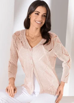 Damen BADER Strickjacke aus edlem Glanzgarn