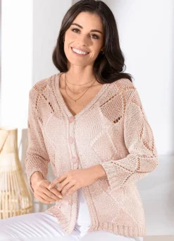 Damen BADER Strickjacke aus edlem Glanzgarn