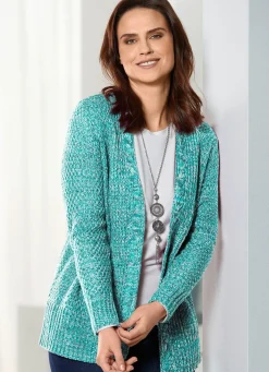 Damen BADER Strickjacke aus Melangegarn