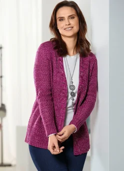 Damen BADER Strickjacke aus Melangegarn