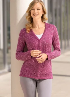Damen BADER Strickjacke aus Melangegarn