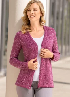 Damen BADER Strickjacke aus Melangegarn