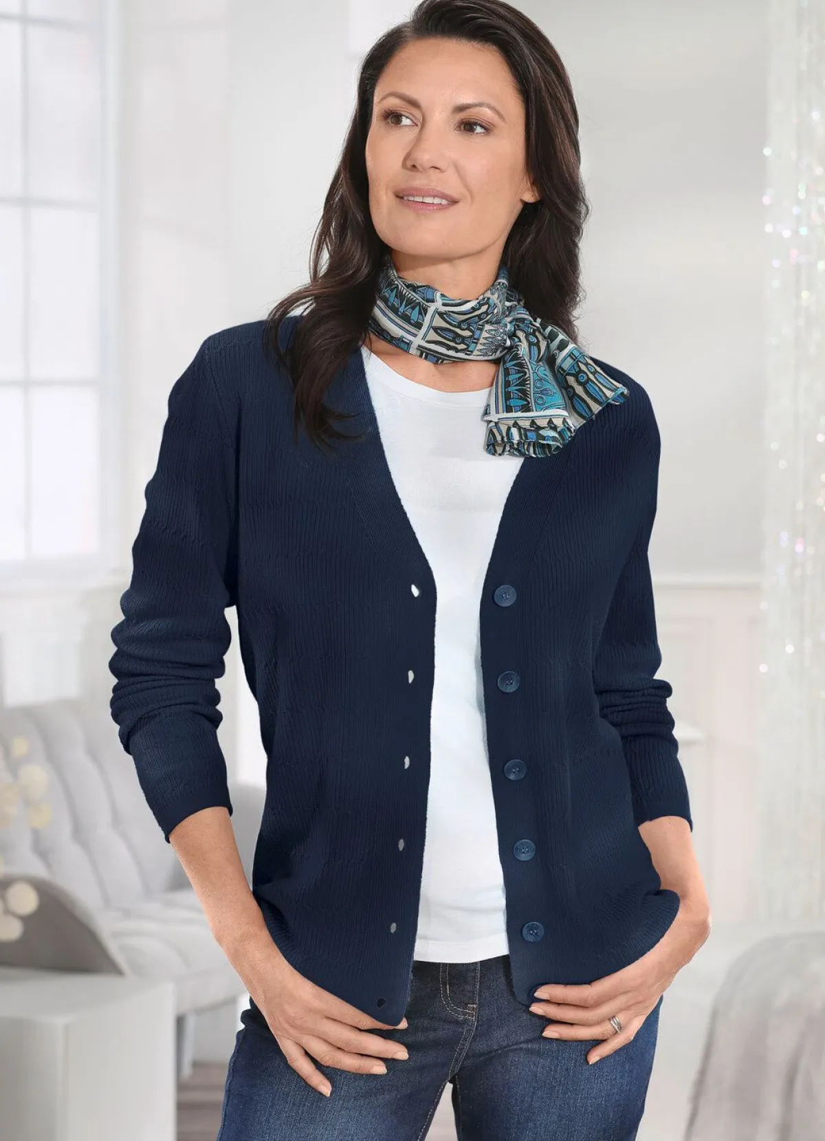 Damen BADER Strickjacke aus Schurwolle (Merino)
