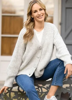 Damen BADER Strickjacke in Grobstrick