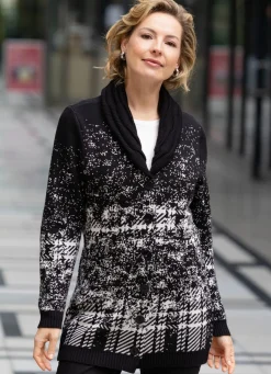 Damen BADER Strickjacke in Jacquard-Dessin