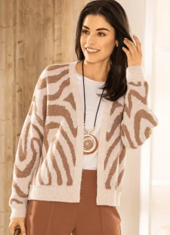 Damen BADER Strickjacke in Jacquard-Dessin