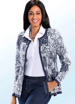Damen BADER Strickjacke in Jacquard-Dessin