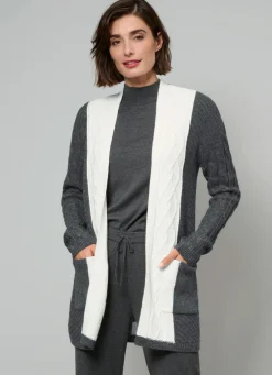 Damen BADER Strickjacke in Strukturmix