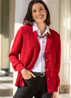 Damen BADER Strickjacke in Strukturmix