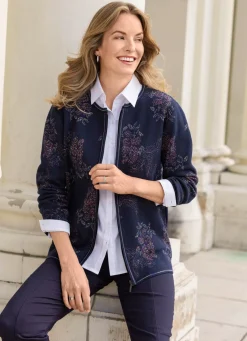 Damen BADER Strickjacke mit Jacquardmuster