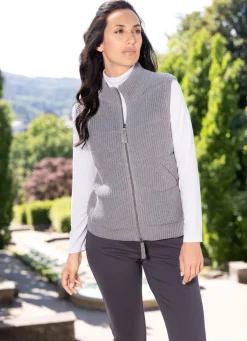 Damen RABE Strickweste mit Stehkragen