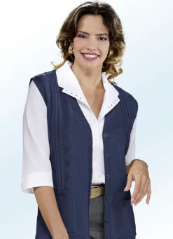 Damen BADER Strickweste mit Zopfdessin