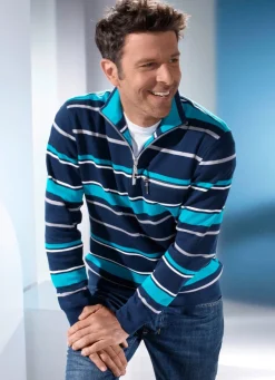 Herren BADER Sweatshirt mit Reißverschluss-Brusttasche