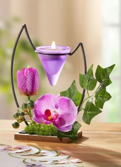 BADER Teelichthalter mit Orchidee