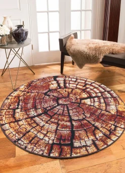 BADER Teppich im naturnahen Baumstamm-Design