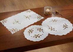 BADER Tischdecke mit aufwendigen Stickereien