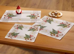 BADER Tischdecke mit weihnachtlichem Wichteldessin