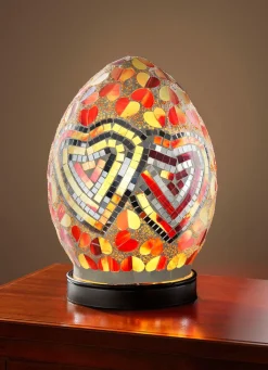 BADER Tischleuchte mit Mosaik aus Glasstücken