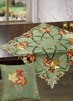 BADER Tisch- und Raumdekoration mit herbstlicher Stickerei
