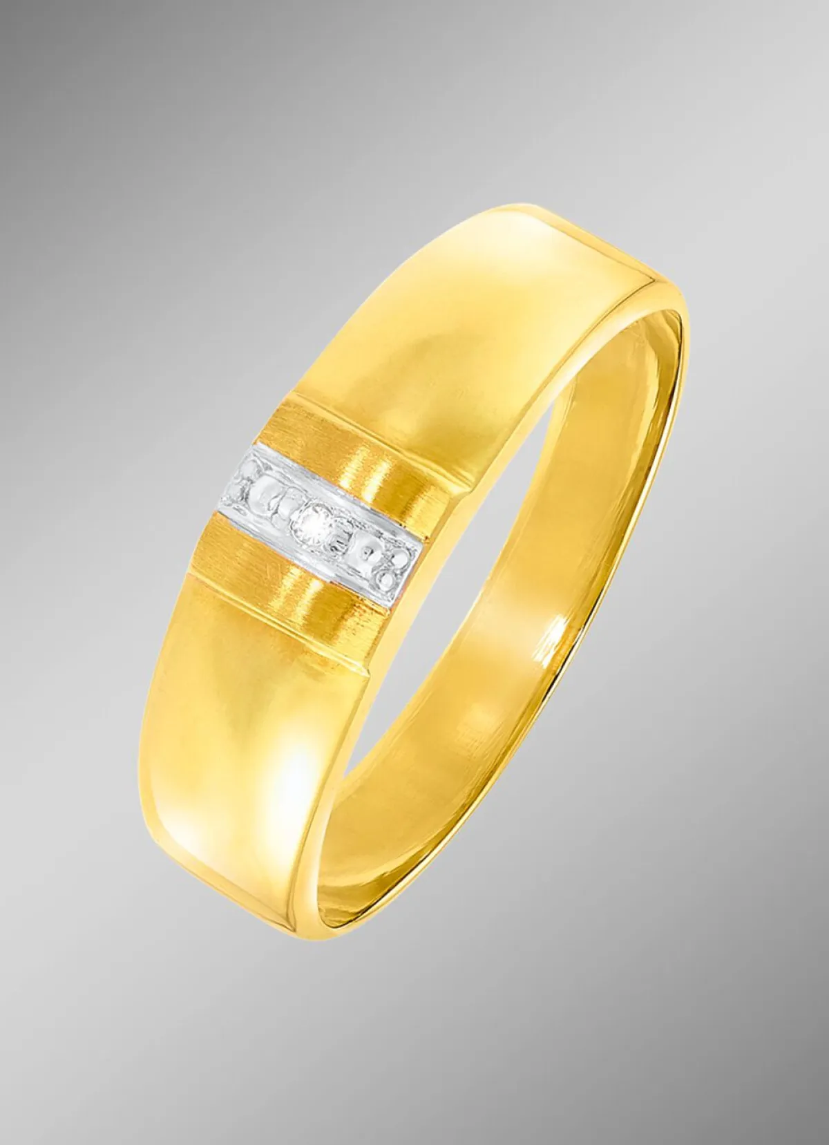 Damen BADER Toller Damenring in Bicolor mit Diamant