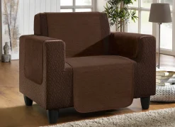 BADER Unempfindliche Sessel-,Couch- und Armlehnenschoner aus Chenille