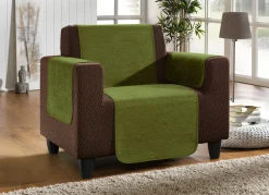BADER Unempfindliche Sessel-,Couch- und Armlehnenschoner aus Chenille