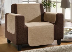BADER Unempfindliche Sessel-,Couch- und Armlehnenschoner aus Chenille