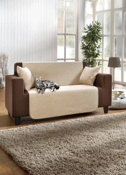 BADER Unempfindliche Sessel-,Couch- und Armlehnenschoner aus Chenille