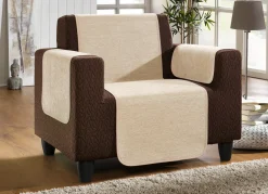 BADER Unempfindliche Sessel-,Couch- und Armlehnenschoner aus Chenille