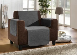 BADER Unempfindliche Sessel-,Couch- und Armlehnenschoner aus Chenille