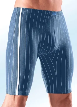 Herren BADER Viererpack Longpants, gestreift