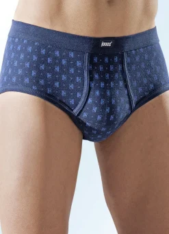 Herren BADER Viererpack Slips, allover dessiniert