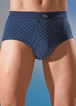 Herren GLEYMOR Viererpack Slips aus Feinjersey, mit Eingriff