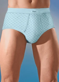 Herren GLEYMOR Viererpack Slips aus Feinjersey, mit Eingriff