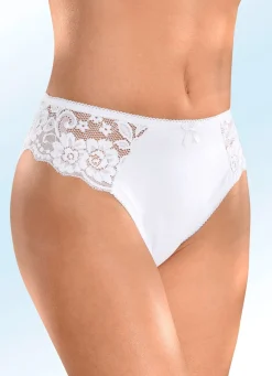 Damen BADER Viererpack Slips mit Elastikspitze