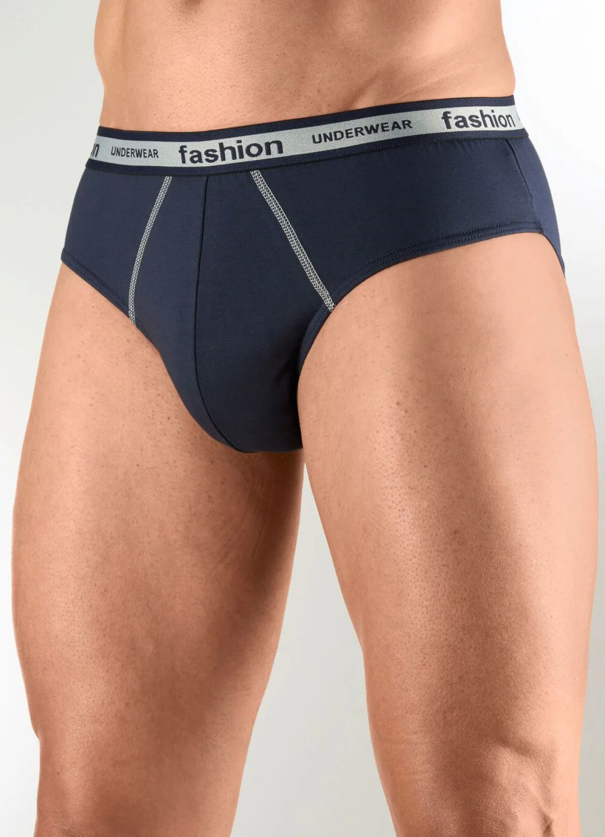 Herren BADER Viererpack Slips mit Elastikbund
